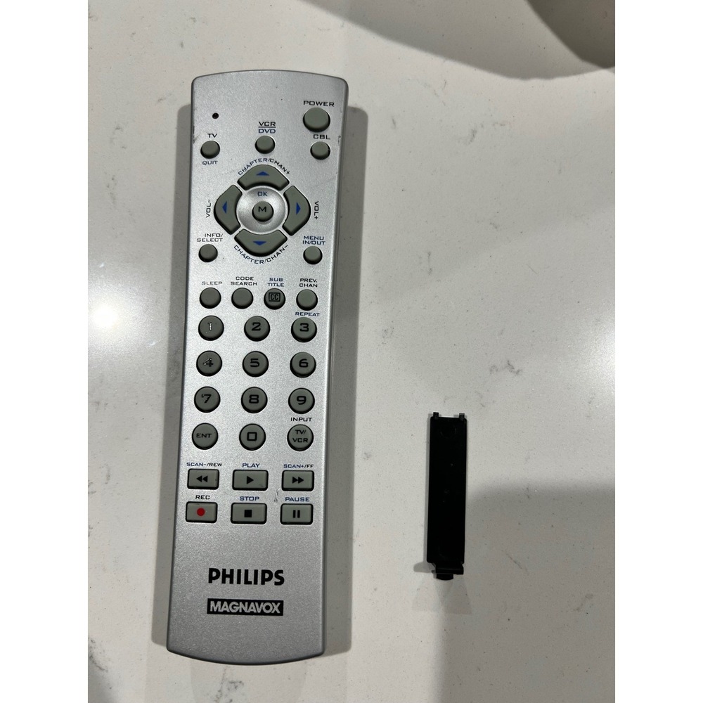 Philips Magnavox Universal Remote Control Silver TV VCR DVD CBL 52/03 Working